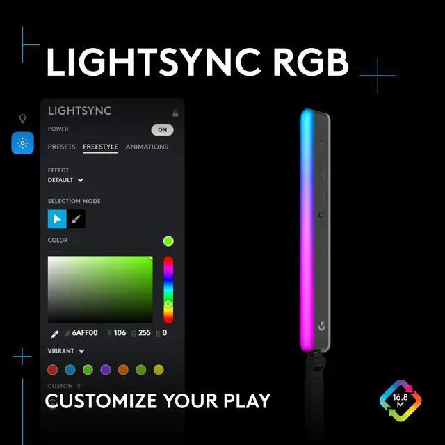 Alt view image 3 of 7 - Logitech G Litra Beam LX Premium Dual-Sided RGB LED Streaming Key Light With TrueSoft, for Streaming, Broadcasting, LIGHTSYNC, Bluetooth, USB, PC/Mac