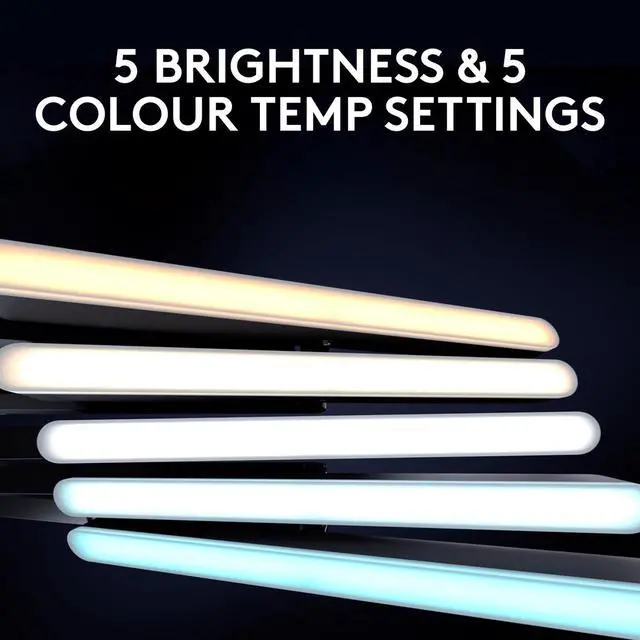 Alt view image 7 of 11 - Logitech G Litra Beam Premium LED Gaming Key Light with TrueSoft, Adjustable Desktop Mount, Brightness/Color Temp Settings, Desktop App Control for PC/Mac