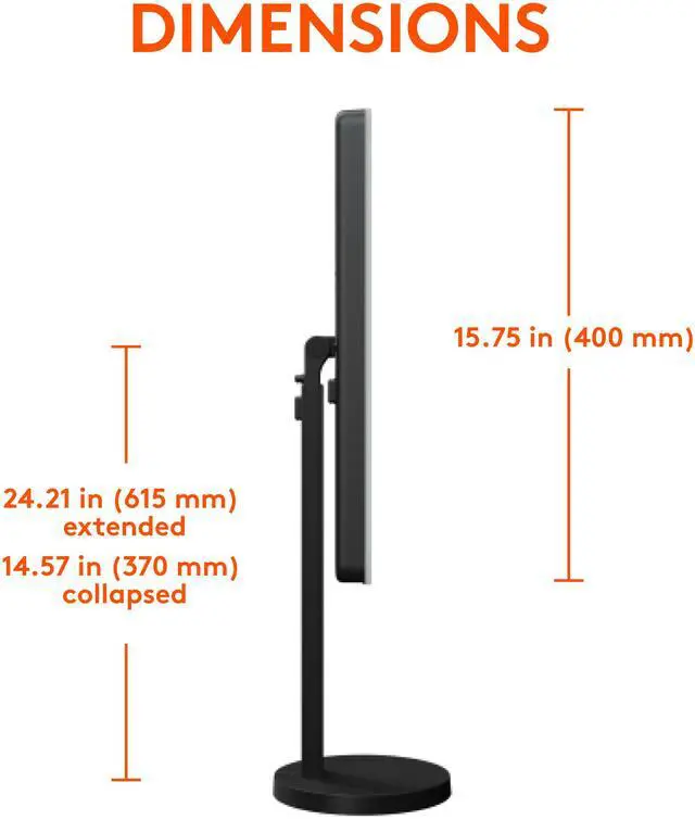 Alt view image 10 of 11 - Logitech G Litra Beam Premium LED Gaming Key Light with TrueSoft, Adjustable Desktop Mount, Brightness/Color Temp Settings, Desktop App Control for PC/Mac