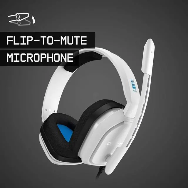 Alt view image 3 of 8 - ASTRO Gaming A10 Wired Gaming Headset, Lightweight and Damage Resistant, ASTRO Audio, 3.5 mm Audio Jack, for Xbox Series X|S, Xbox One, PS5, PS4, Nintendo Switch, PC, Mac- White/Blue