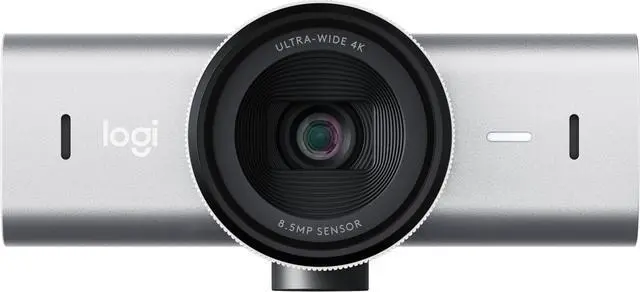 Alt view image 2 of 5 - Logitech MX Brio Ultra HD 4K Collaboration and Streaming Webcam, 1080p at 60 FPS, Dual Noise Reducing Mics,Show Mode, USB-C, Webcam Cover, Works with Microsoft Teams, Zoom, Google Meet - Pale Grey