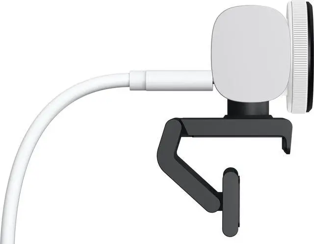 Alt view image 4 of 5 - Logitech MX Brio Ultra HD 4K Collaboration and Streaming Webcam, 1080p at 60 FPS, Dual Noise Reducing Mics,Show Mode, USB-C, Webcam Cover, Works with Microsoft Teams, Zoom, Google Meet - Pale Grey