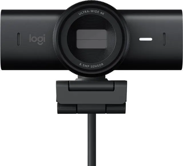 Alt view image 3 of 4 - Logitech MX Brio Ultra HD 4K Collaboration and Streaming Webcam, 1080p at 60 FPS, Dual Noise Reducing Mics,Show Mode, USB-C, Webcam Cover, Works with Microsoft Teams, Zoom, Google Meet - Black