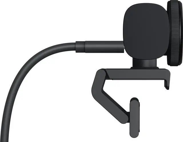 Alt view image 4 of 4 - Logitech MX Brio Ultra HD 4K Collaboration and Streaming Webcam, 1080p at 60 FPS, Dual Noise Reducing Mics,Show Mode, USB-C, Webcam Cover, Works with Microsoft Teams, Zoom, Google Meet - Black