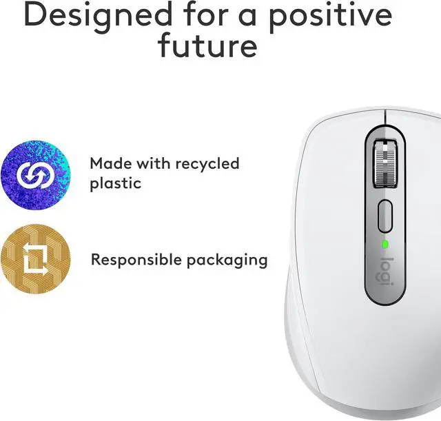 Alt view image 3 of 7 - Logitech MX Anywhere 3S for Mac, Compact Wireless Bluetooth Mouse, 8K DPI Any-Surface Tracking, Quiet Clicks, USB C, Wireless Mouse for MacBook Pro, MacBook Air, iMac, iPad - Pale Grey