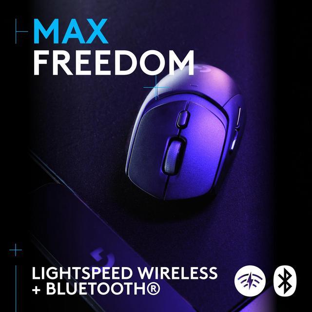 Alt view image 3 of 9 - Logitech G309 LIGHTSPEED Wireless Gaming Mouse, Lightweight, LIGHTFORCE Hybrid Switches, HERO 25K Sensor, 300+ Hour Battery Life With AA Battery, 6 Programmable Buttons, PC & Mac - Black