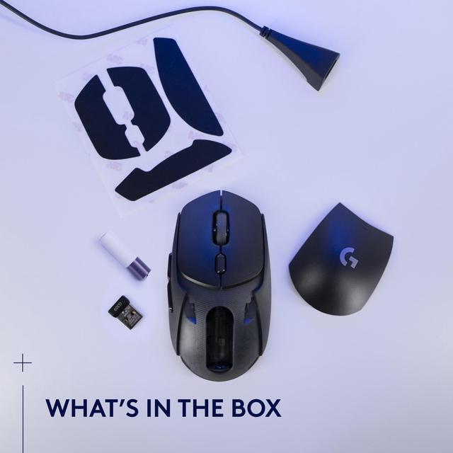 Alt view image 9 of 9 - Logitech G309 LIGHTSPEED Wireless Gaming Mouse, Lightweight, LIGHTFORCE Hybrid Switches, HERO 25K Sensor, 300+ Hour Battery Life With AA Battery, 6 Programmable Buttons, PC & Mac - Black