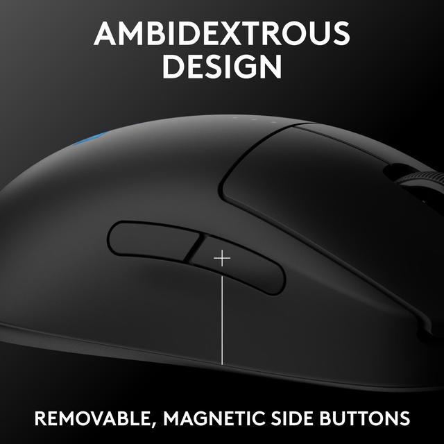 Alt view image 3 of 8 - Logitech G PRO 2 LIGHTSPEED Wireless Gaming Mouse, Right- or Left-Handed Mouse with up to 4 Customizable and Switchable Magnetic Side Buttons, 44K DPI Sensor, USB-C Charging, for PC/Mac