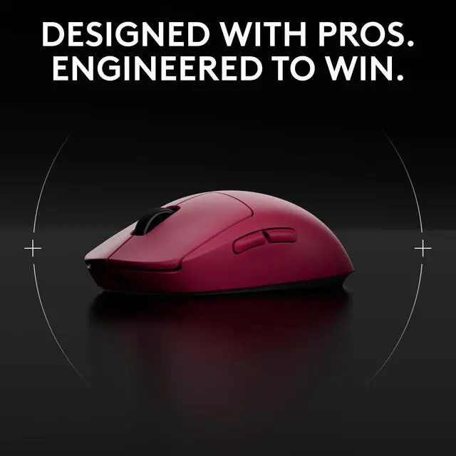 Alt view image 2 of 8 - Logitech G PRO 2 LIGHTSPEED Wireless Gaming Mouse, Right- or Left-Handed Mouse with up to 4 Customizable and Switchable Magnetic Side Buttons, 44K DPI Sensor, USB-C Charging, for PC/Mac - Magenta