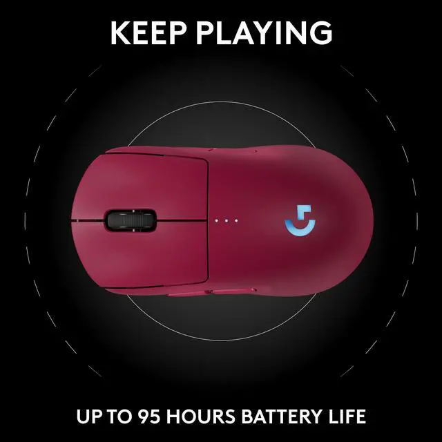 Alt view image 7 of 8 - Logitech G PRO 2 LIGHTSPEED Wireless Gaming Mouse, Right- or Left-Handed Mouse with up to 4 Customizable and Switchable Magnetic Side Buttons, 44K DPI Sensor, USB-C Charging, for PC/Mac - Magenta