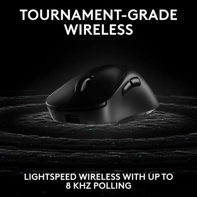 Alt view image 4 of 8 - Logitech PRO X SUPERLIGHT 2 DEX Wireless Gaming Mouse, Lightweight 60g Pro-grade Right-handed Mouse with 44L DPI Sensor and Up to 8k Hz Polling for PC/Mac