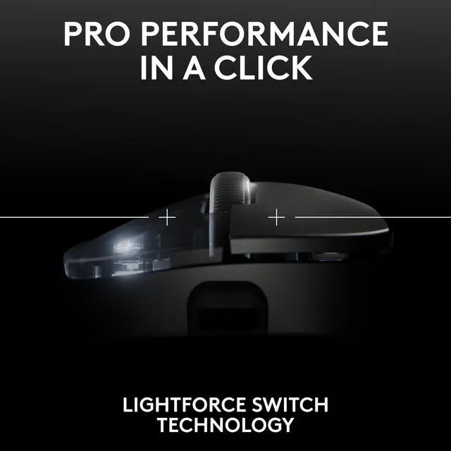 Alt view image 5 of 8 - Logitech PRO X SUPERLIGHT 2 DEX Wireless Gaming Mouse, Lightweight 60g Pro-grade Right-handed Mouse with 44L DPI Sensor and Up to 8k Hz Polling for PC/Mac