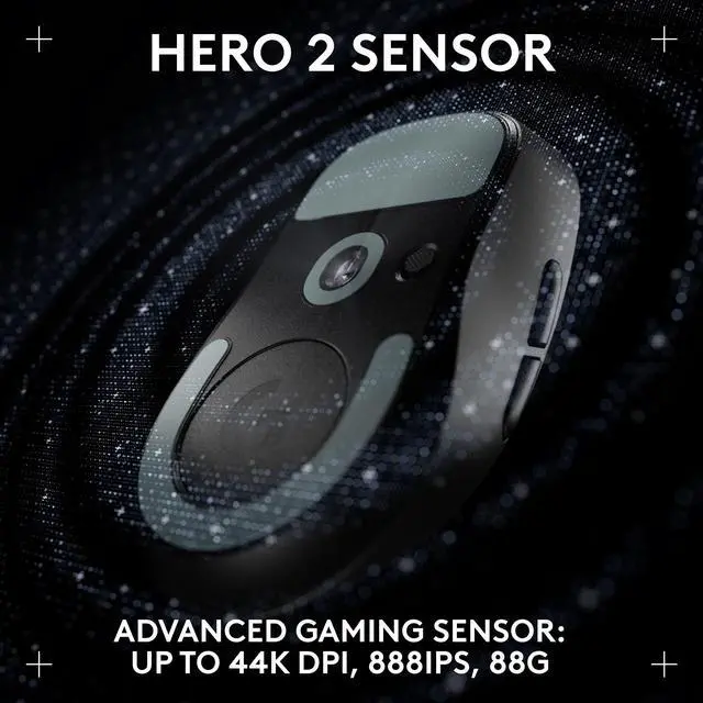 Alt view image 3 of 8 - Logitech PRO X SUPERLIGHT 2 DEX Wireless Gaming Mouse, Lightweight 60g Pro-grade Right-handed Mouse with 44L DPI Sensor and Up to 8k Hz Polling for PC/Mac