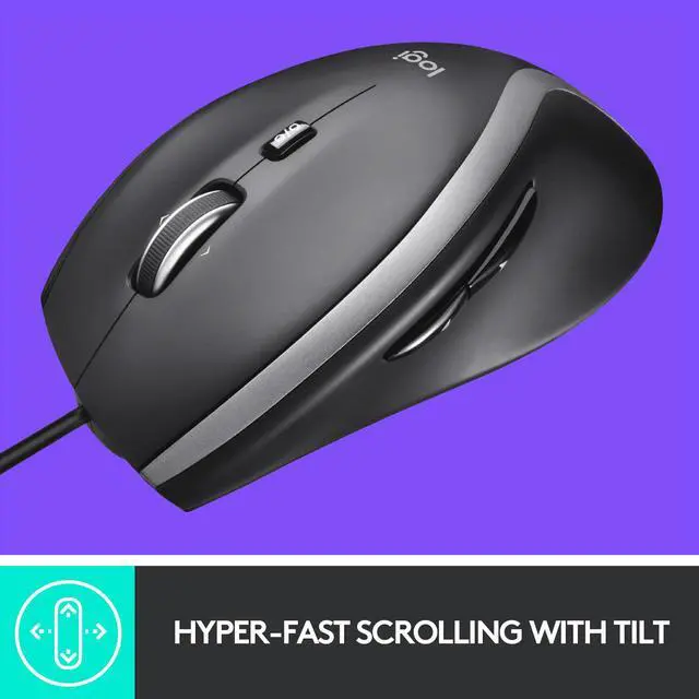 Alt view image 2 of 8 - Logitech - M500s Advanced Wired Optical Mouse with Hyper-fast Scrolling & Tilt - Wired - Black 910-007476