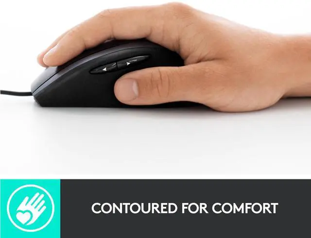 Alt view image 3 of 8 - Logitech - M500s Advanced Wired Optical Mouse with Hyper-fast Scrolling & Tilt - Wired - Black 910-007476