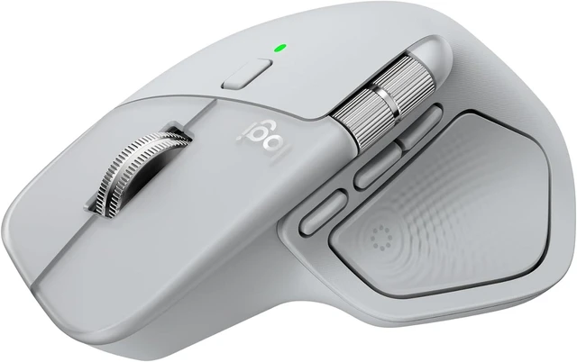 Main image of Logitech MX Master 4 - Wireless Bluetooth Mouse with Ultra-fast Scrolling, Ergo, haptic feedback, Customize vibration intensity - Pale Gray