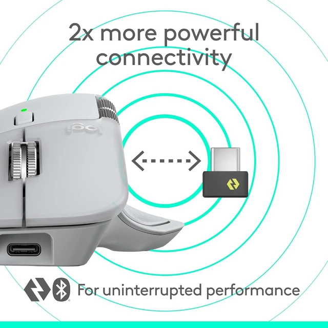 Alt view image 4 of 14 - Logitech MX Master 4 - Wireless Bluetooth Mouse with Ultra-fast Scrolling, Ergo, haptic feedback, Customize vibration intensity - Pale Gray