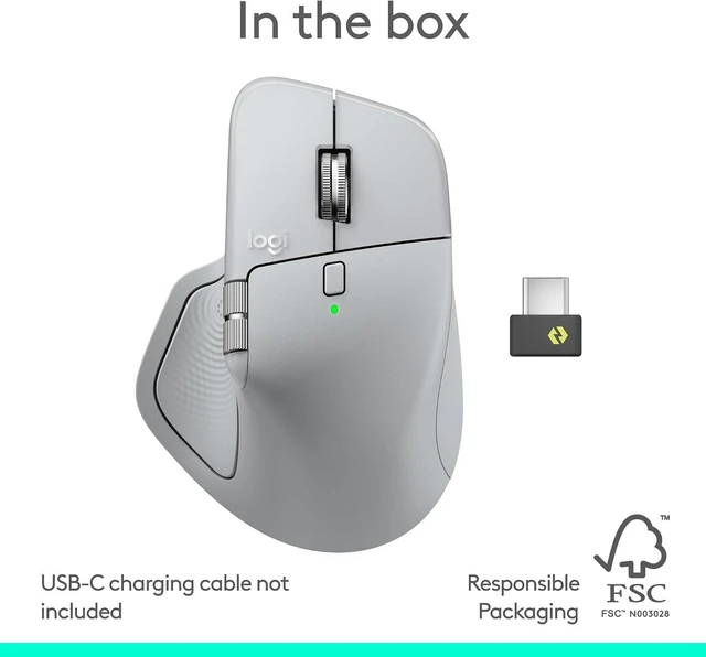 Alt view image 14 of 14 - Logitech MX Master 4 - Wireless Bluetooth Mouse with Ultra-fast Scrolling, Ergo, haptic feedback, Customize vibration intensity - Pale Gray