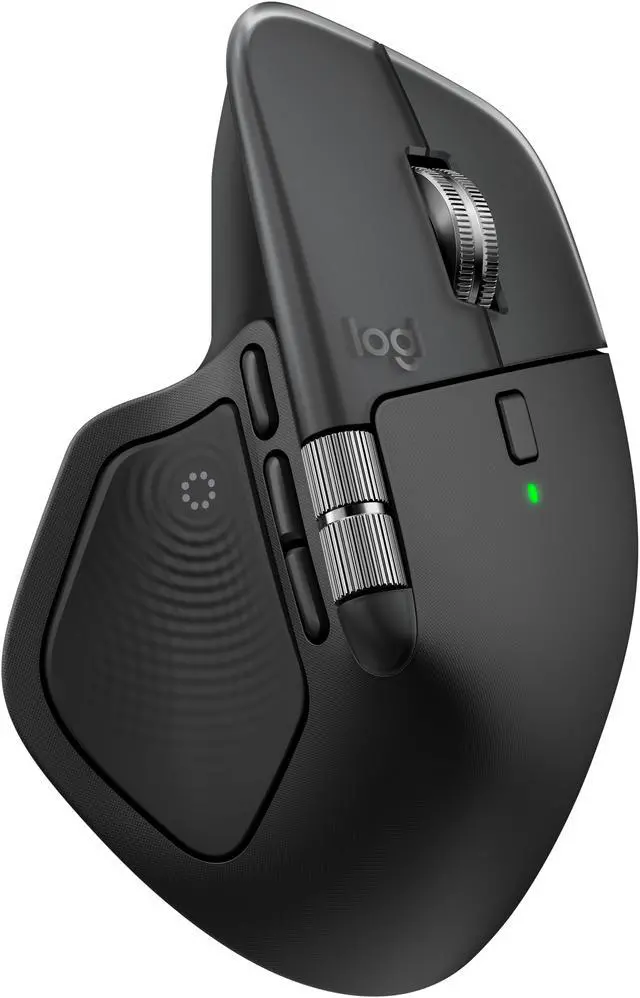 Alt view image 4 of 7 - Logitech MX Master 4 - Wireless Bluetooth Mouse with Ultra-fast Scrolling, Ergo, haptic feedback, Customize vibration intensity - Black