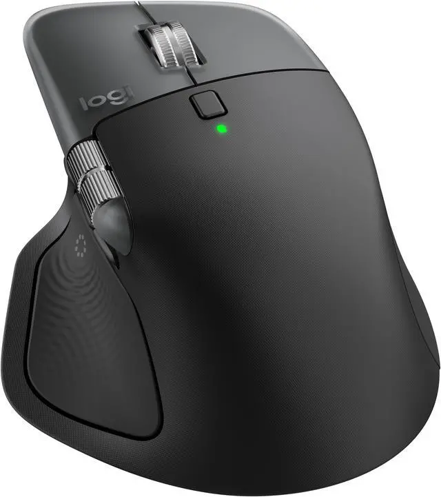 Alt view image 3 of 6 - Logitech MX Master 4 for Mac - Wireless Bluetooth Mouse with Ultra-fast Scrolling, Ergo, haptic feedback, Customize vibration intensity - Space Black