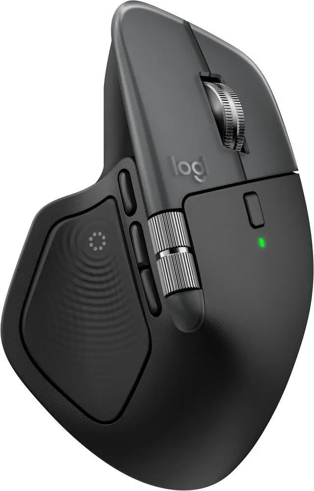 Alt view image 5 of 6 - Logitech MX Master 4 for Mac - Wireless Bluetooth Mouse with Ultra-fast Scrolling, Ergo, haptic feedback, Customize vibration intensity - Space Black