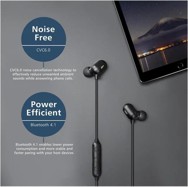 Alt view image 4 of 5 - Silicon Power BP61 Bluetooth 4.1 In Ear Headphones