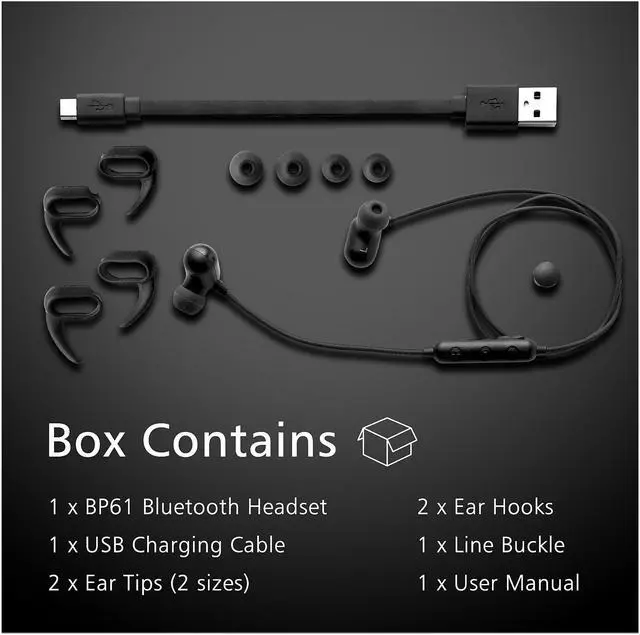 Alt view image 5 of 5 - Silicon Power BP61 Bluetooth 4.1 In Ear Headphones