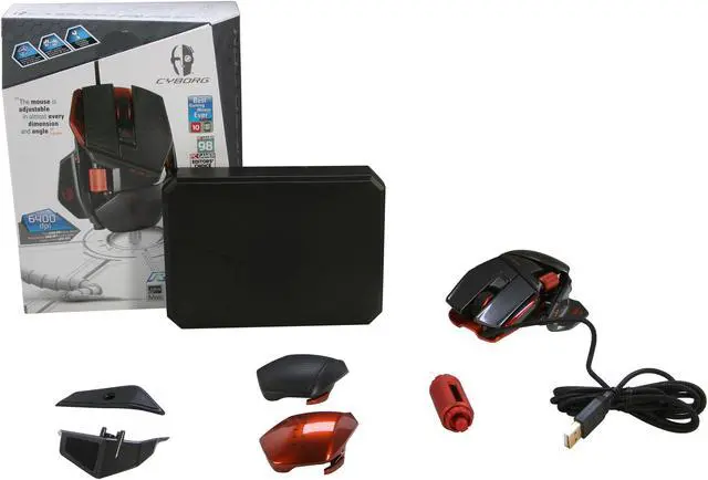 Alt view image 6 of 6 - Cyborg R.A.T.7 Infection CCB437080020/04/1 1 x Wheel USB Wired Laser Mouse
