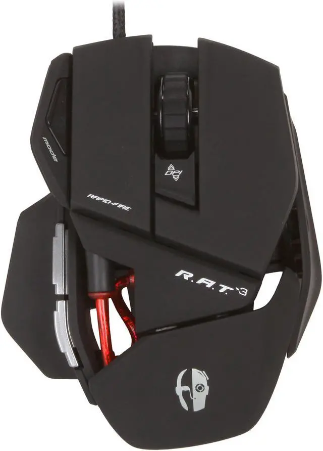 Alt view image 2 of 6 - Cyborg R.A.T. 3 CCB4370300B2/04/1 Black 1 x Wheel USB Wired Optical Gaming Mouse