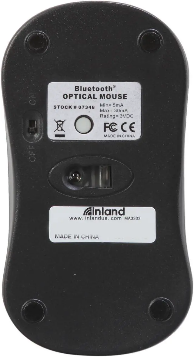 Alt view image 4 of 5 - inland 7348 Blue 3 Buttons 1 x Wheel Bluetooth Bluetooth Wireless Optical Mouse