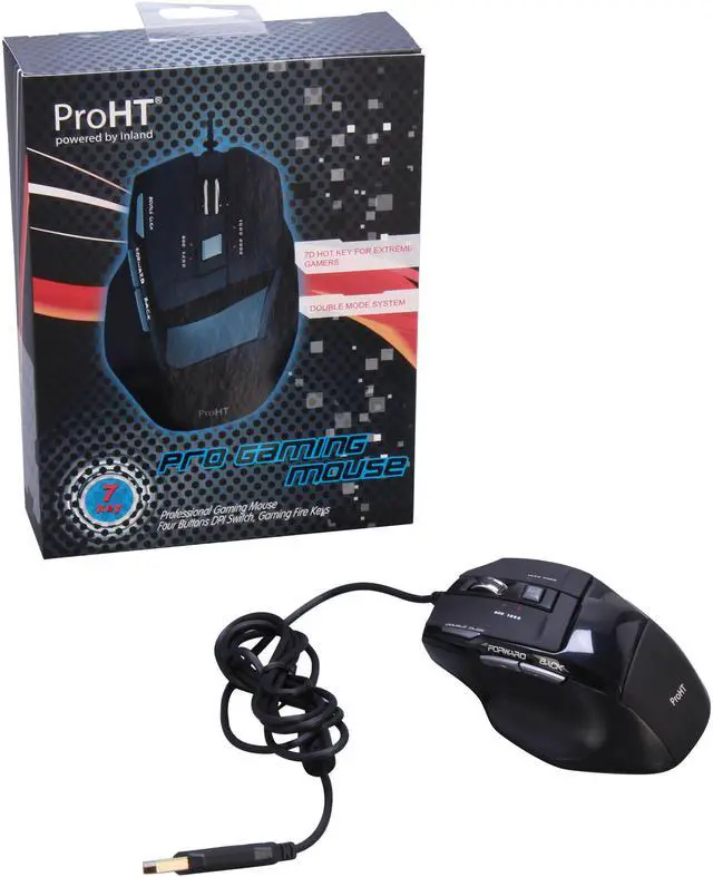 Alt view image 5 of 5 - inland 07242 Black 6 Buttons 1 x Wheel USB Optical Gaming Mouse