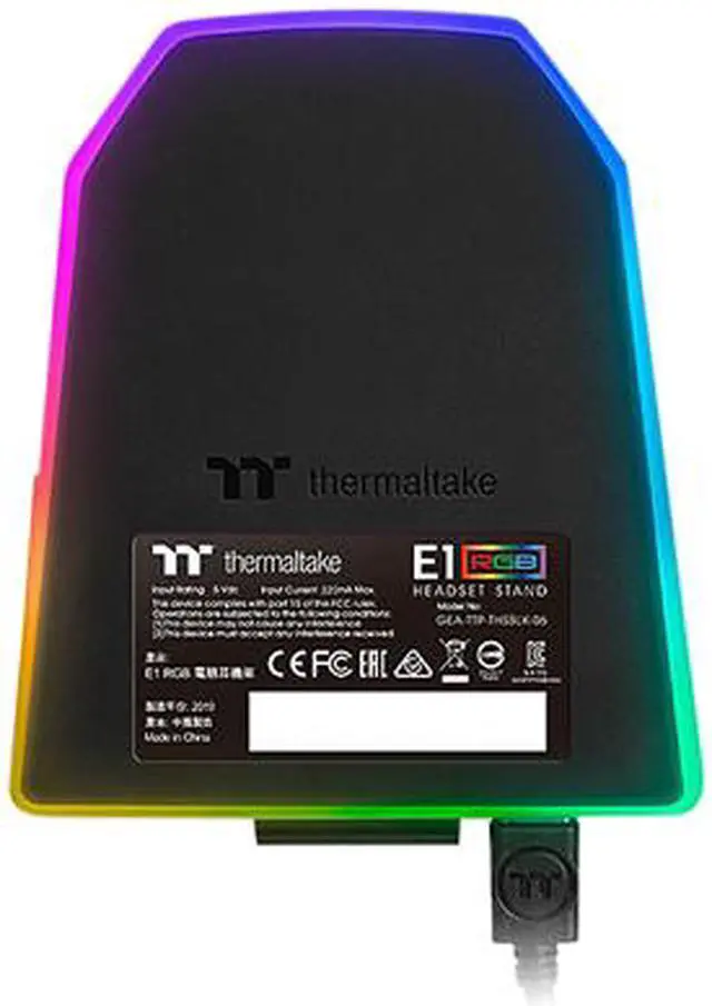 Alt view image 4 of 5 - Thermaltake E1 RGB Gaming Headset Stand
