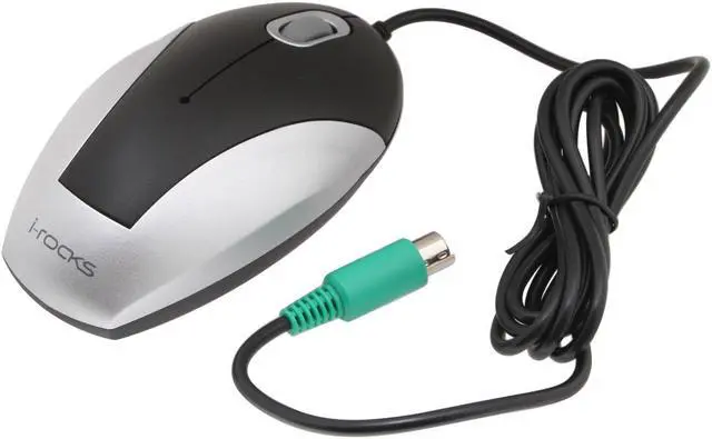 Alt view image 2 of 4 - i-rocks IR-7900 Silver & Black 3 Buttons 1 x Wheel PS/2 Optical Mouse