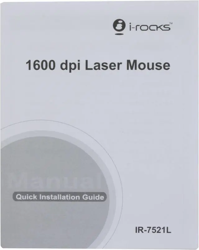 Alt view image 7 of 8 - i-rocks IR-7521L-BK Black 5 Buttons 1 x Wheel USB Laser Mouse