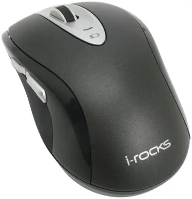 Main image of i-rocks RF-7550A-BK Black 5 Buttons 1 x Wheel RF 2.4 GHz Optical Mouse w/ Travel Pouch
