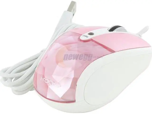 Main image of i-rocks IR-7610L-PK Pink 1 x Wheel USB Wired Laser Diamond Mouse