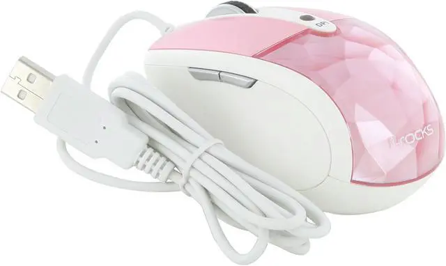 Alt view image 7 of 10 - i-rocks IR-7610L-PK Pink 1 x Wheel USB Wired Laser Diamond Mouse
