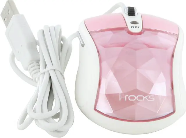 Alt view image 8 of 10 - i-rocks IR-7610L-PK Pink 1 x Wheel USB Wired Laser Diamond Mouse