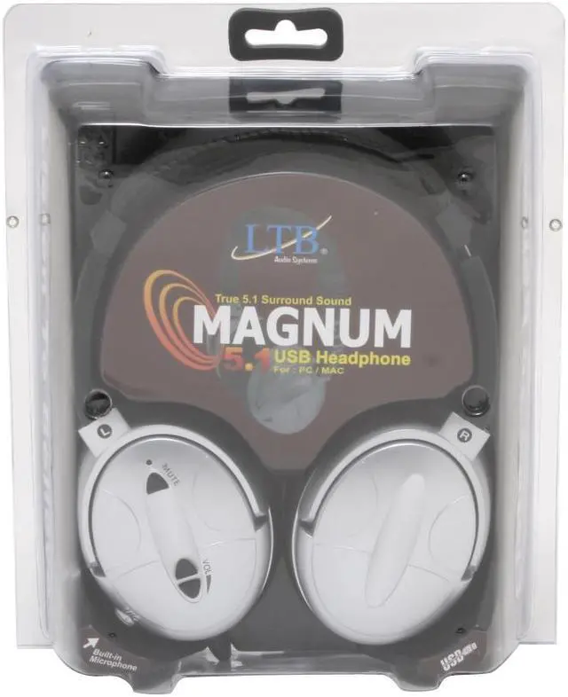 Alt view image 2 of 2 - LTB LTB-MG51-USB USB Connector Circumaural True 5.1 USB Plug & Play Headset