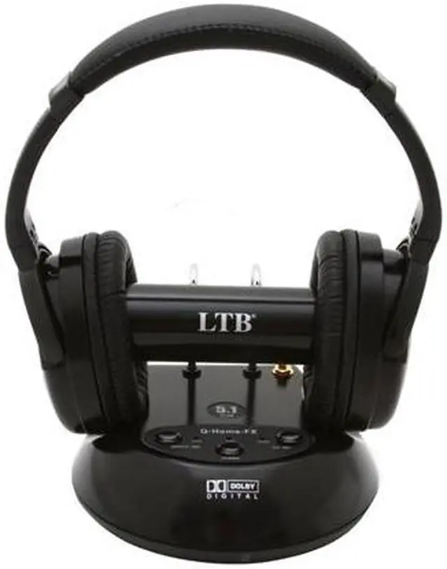 Alt view image 9 of 12 - LTB Q-Home-FX Circumaural 2.4GHz Dolby Digital & Digital Stereo Wireless Headphone
