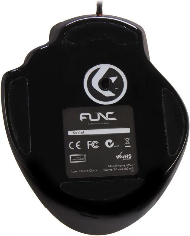 Alt view image 5 of 6 - Func MS 3 Black 5040 dpi Gaming Mouse