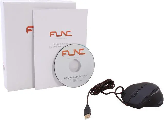 Alt view image 6 of 6 - Func MS 3 Black 5040 dpi Gaming Mouse