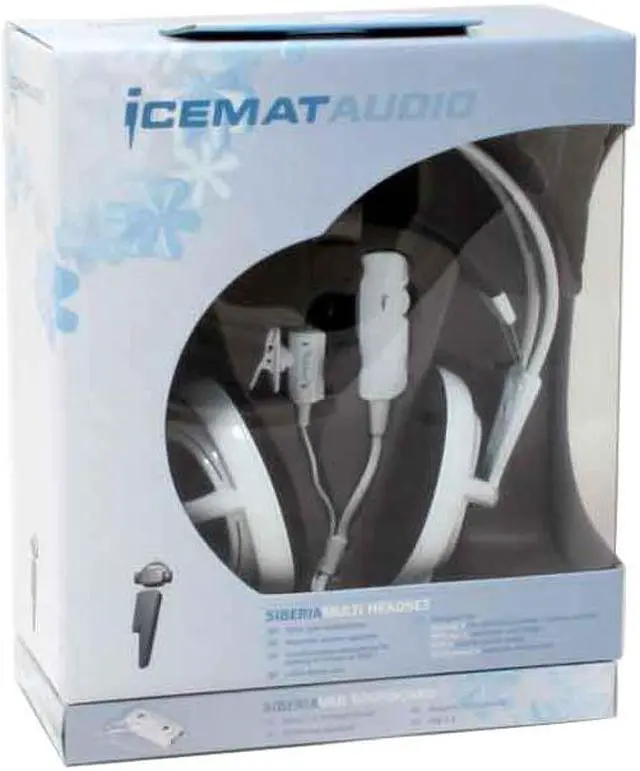 Alt view image 8 of 8 - iCEMAT 10062 3.5mm/ USB Connector Circumaural White Siberia Headset