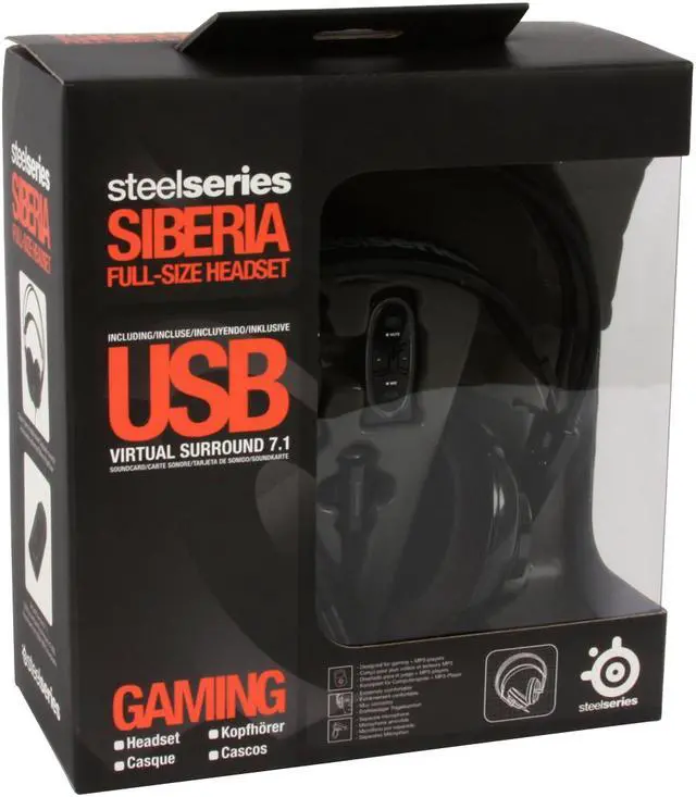 Alt view image 10 of 10 - SteelSeries 51005SS 3.5mm/ USB Connector Circumaural Siberia Full-Size headset USB (black)