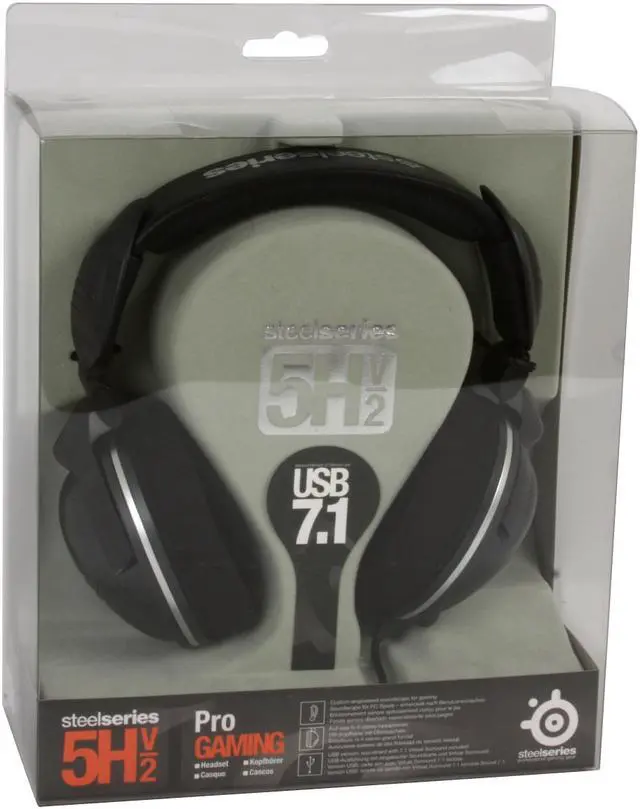Alt view image 9 of 9 - SteelSeries 61001SS 3.5mm/ USB Connector Circumaural 5H v2 Professional Gaming Headset
