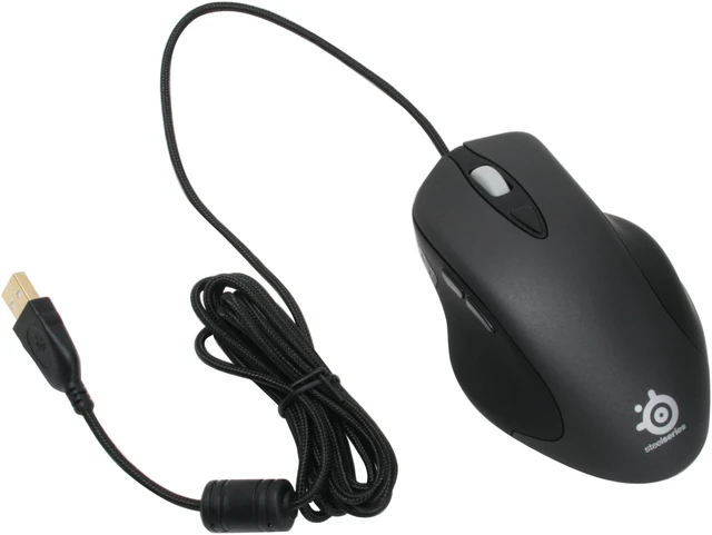 Alt view image 7 of 8 - SteelSeries Ikari Black 5 Buttons 1 x Wheel USB Wired Laser Mouse
