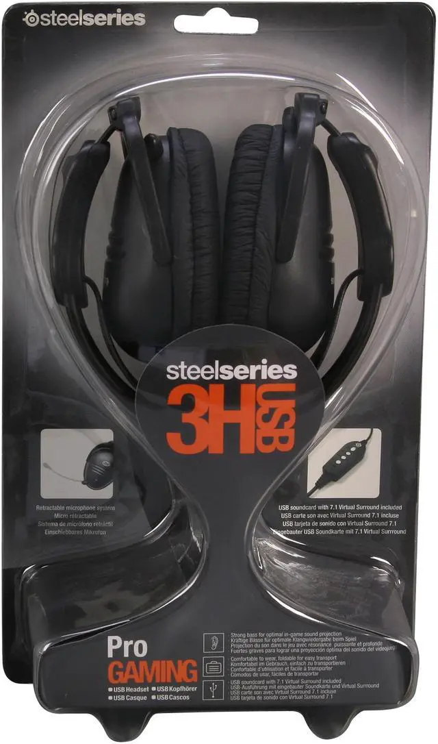 Alt view image 8 of 8 - SteelSeries 3H USB Connector Foldable Lightweight Gaming Headset