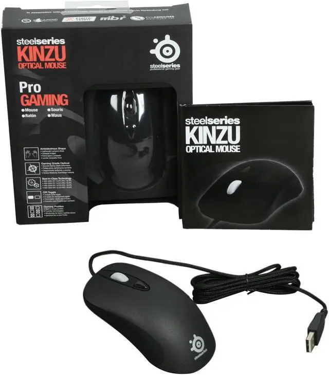 Alt view image 5 of 5 - SteelSeries Kinzu 62011 Black 3 Buttons 1 x Wheel USB Wired Optical Mouse