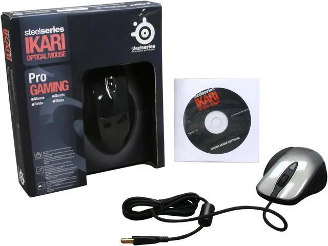 Alt view image 5 of 5 - SteelSeries Ikari Gray-Black 5 Buttons 1 x Wheel USB Wired Optical Mouse