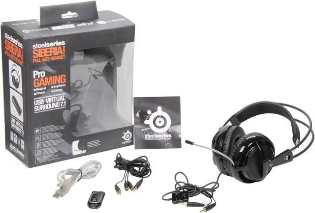 Alt view image 8 of 8 - SteelSeries 51103 3.5mm Connector Circumaural Siberia v2 USB Headset
